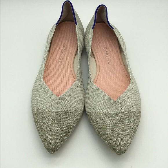 Rothy’s The Point ll Diamond Twill Metallic - Picture 5 of 7